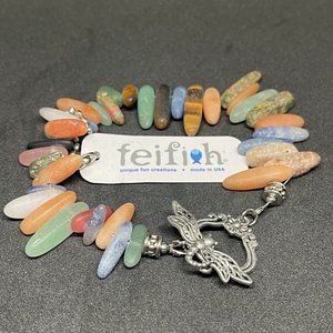 Feifish natural stone toggle bracelet.